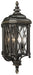 Bexley Manor 4-Light Outdoor Wall Mount in Coal with Gold Highlights & Clear Beveled Bound Glass