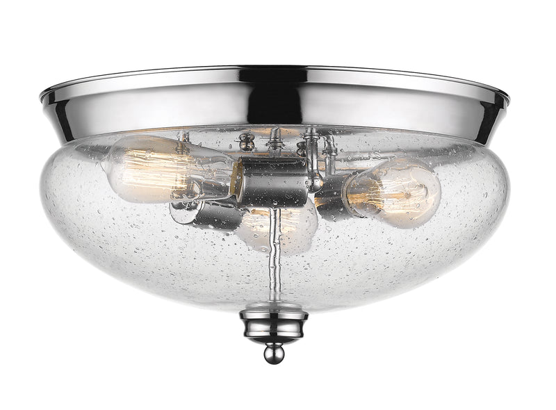 Amon 3 Light 15" Flush Mount in Chrome