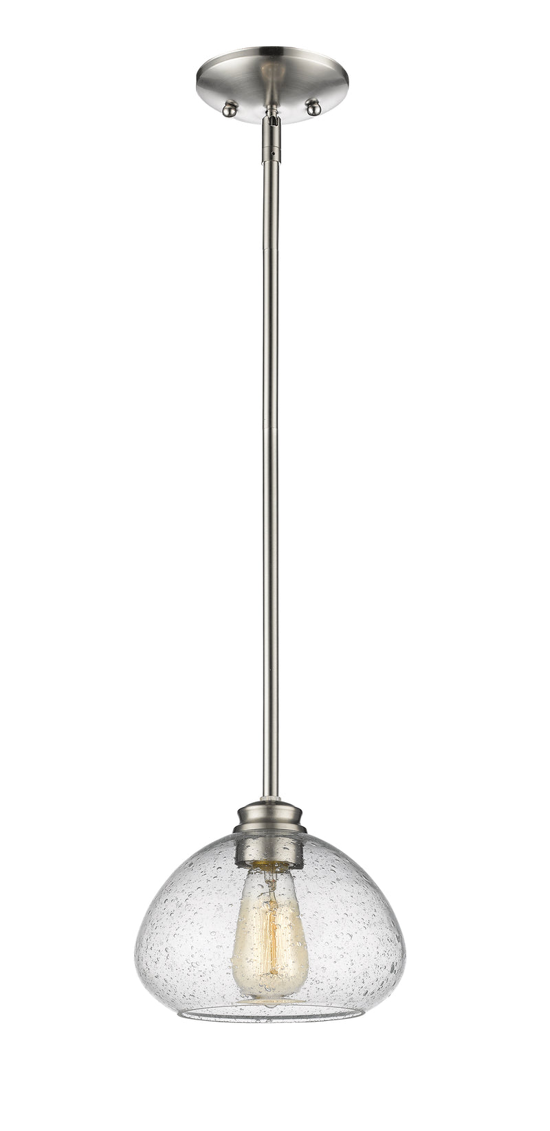 Amon 1 Light 8" Pendant in Brushed Nickel