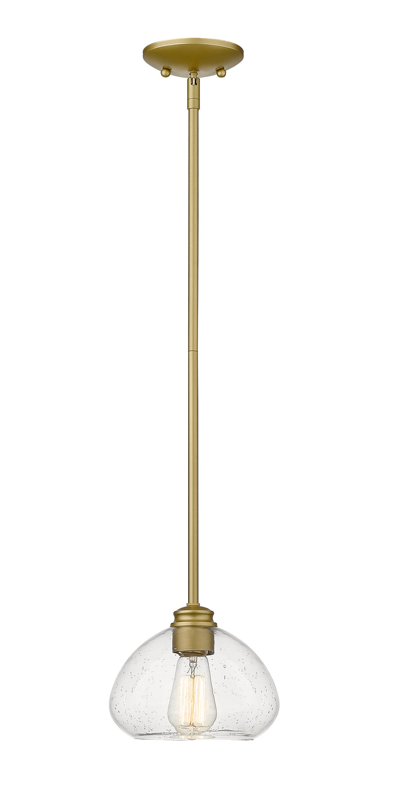 Amon 1 Light 8" Pendant in Satin Gold