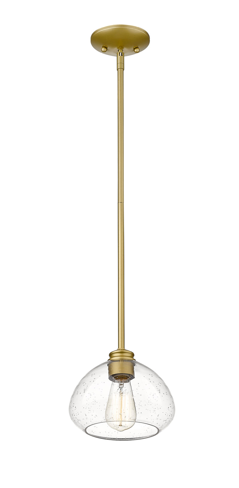 Amon 1 Light 8" Pendant in Satin Gold