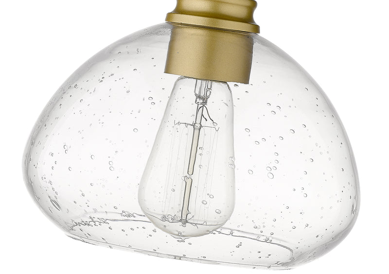 Amon 1 Light 8" Pendant in Satin Gold