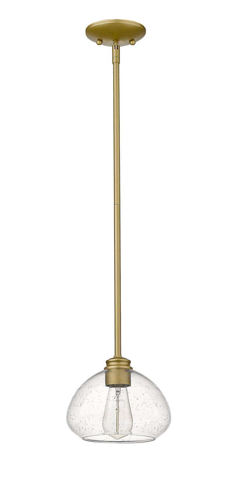 Amon 1 Light 8" Pendant in Satin Gold