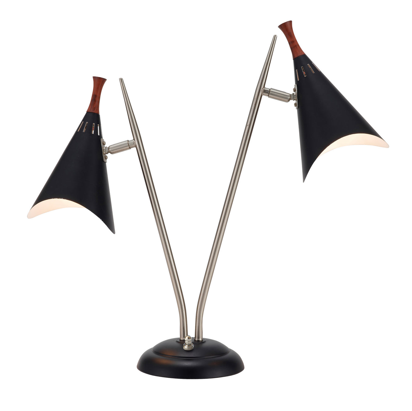 Draper Two Light Desk Lamp in Metal