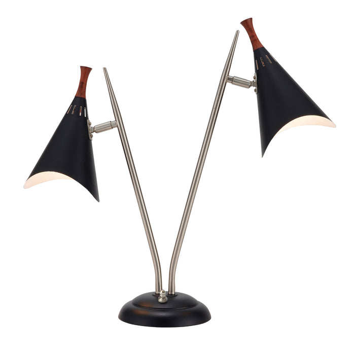 Draper 2-Light Desk Lamp in Metal - Lamps Expo