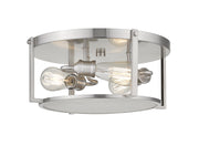 Halcyon 3 Light 16.25" Flush Mount in Brushed Nickel