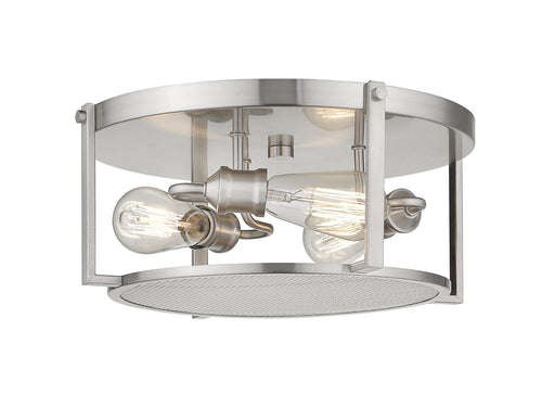 Halcyon 3 Light 16.25" Flush Mount in Brushed Nickel