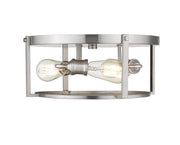 Halcyon 3 Light 16.25" Flush Mount in Brushed Nickel