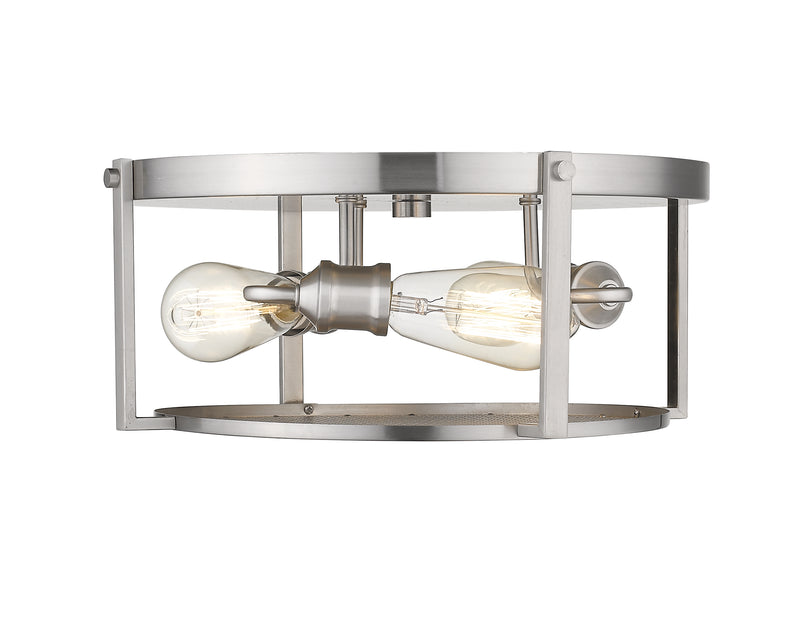 Halcyon 3 Light 16.25" Flush Mount in Brushed Nickel