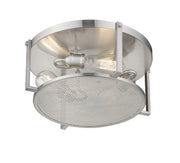 Halcyon 3 Light 16.25" Flush Mount in Brushed Nickel