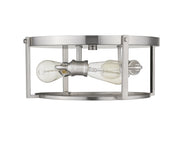 Halcyon 3 Light 16.25" Flush Mount in Brushed Nickel