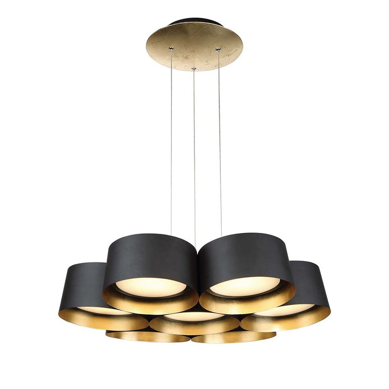 Marimba 7-Light 24" Pendant in Gold Leaf/bronze