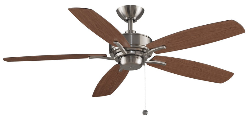 Aire Deluxe 52" Ceiling Fan in Brushed Nickel / Cherry/Dark Walnut Blades