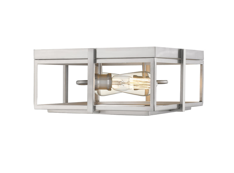 Halcyon 2 Light 13.75" Flush Mount in Brushed Nickel