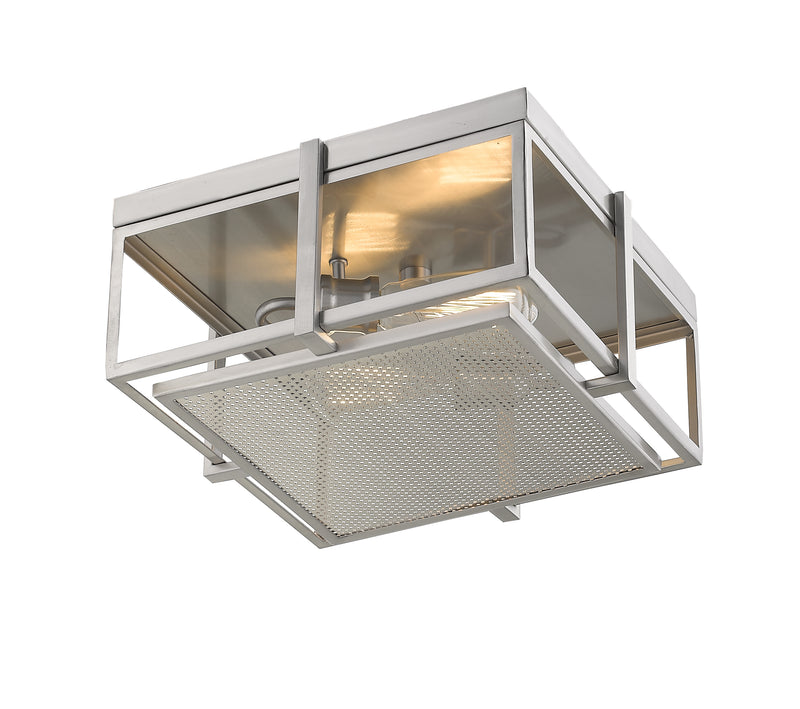 Halcyon 2 Light 13.75" Flush Mount in Brushed Nickel
