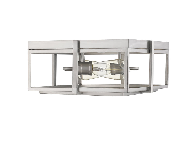 Halcyon 2 Light 13.75" Flush Mount in Brushed Nickel