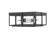 Halcyon 2 Light 13.75" Flush Mount in Matte Black + Chrome