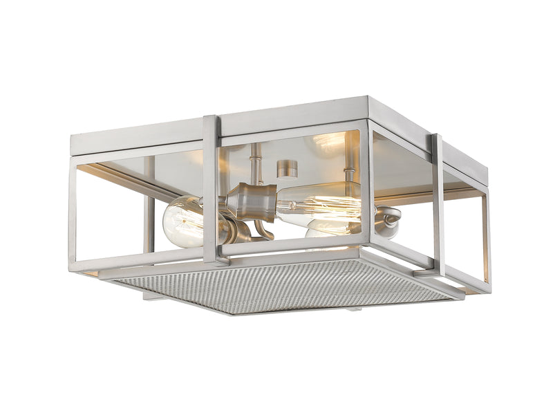 Halcyon 3 Light 15.75" Flush Mount in Brushed Nickel