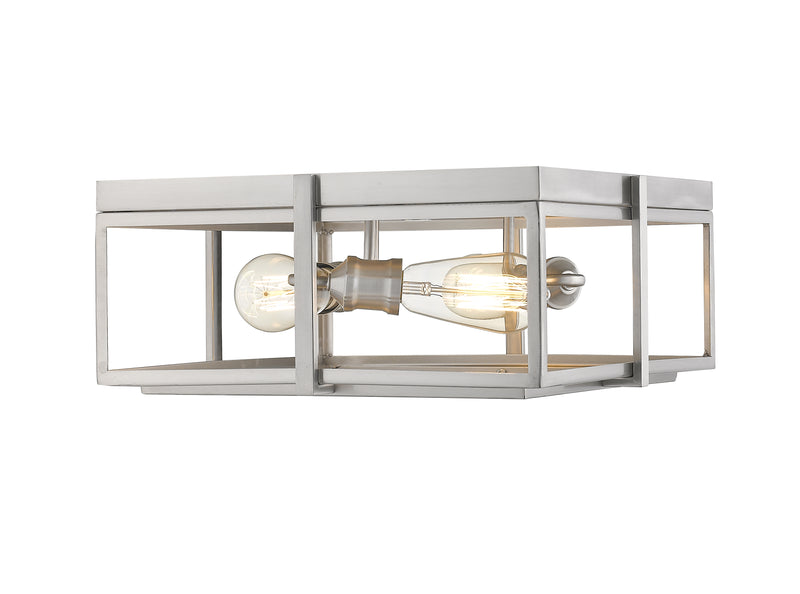 Halcyon 3 Light 15.75" Flush Mount in Brushed Nickel