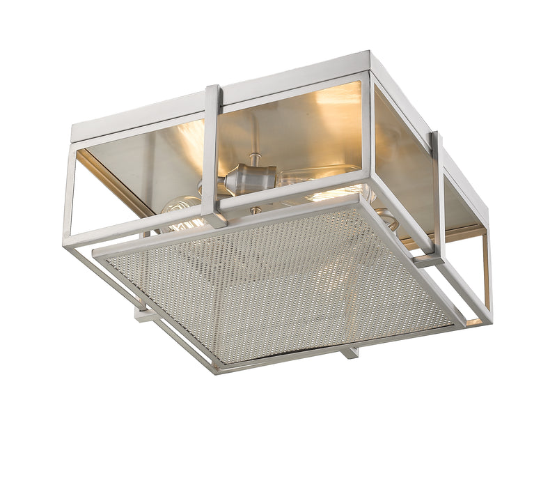 Halcyon 3 Light 15.75" Flush Mount in Brushed Nickel