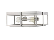 Halcyon 3 Light 15.75" Flush Mount in Brushed Nickel