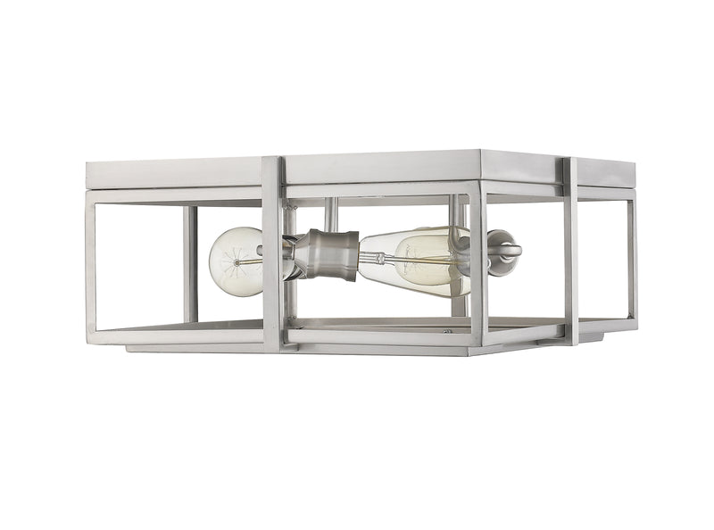 Halcyon 3 Light 15.75" Flush Mount in Brushed Nickel