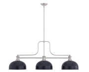 Melange 3 Light 52" Billiard, Glass & Metal Shades (D13M)