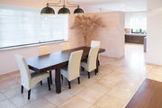 Melange 3 Light 52" Billiard, Glass & Metal Shades (3BILL) in Heritage Brass in a room setting
