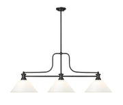 Melange 3 Light 52" Billiard, Glass Shades (A) in Matte Opal