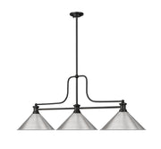 Melange 3 Light 52" Billiard, Metal Shades (M15) in Brushed Nickel