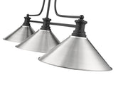 Melange 3 Light 52" Billiard, Metal Shades (M15) in Brushed Nickel