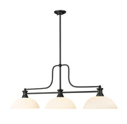 Melange 3 Light 52" Billiard, Glass Shades (D) in Matte Opal