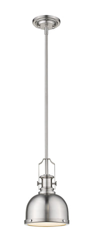 Melange 1 Light 8.25" Pendant in Brushed Nickel
