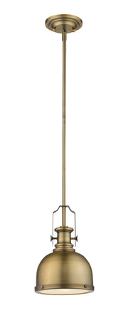 Melange 1 Light 8.25" Pendant in Heritage Brass