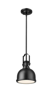 Melange 1 Light 8.25" Pendant in Matte Black