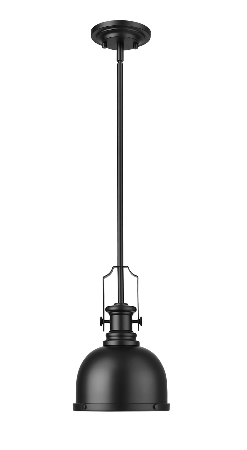 Melange 1 Light 8.25" Pendant in Matte Black