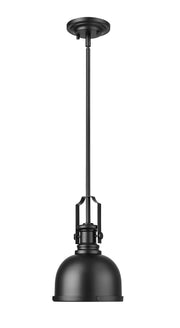 Melange 1 Light 8.25" Pendant in Matte Black