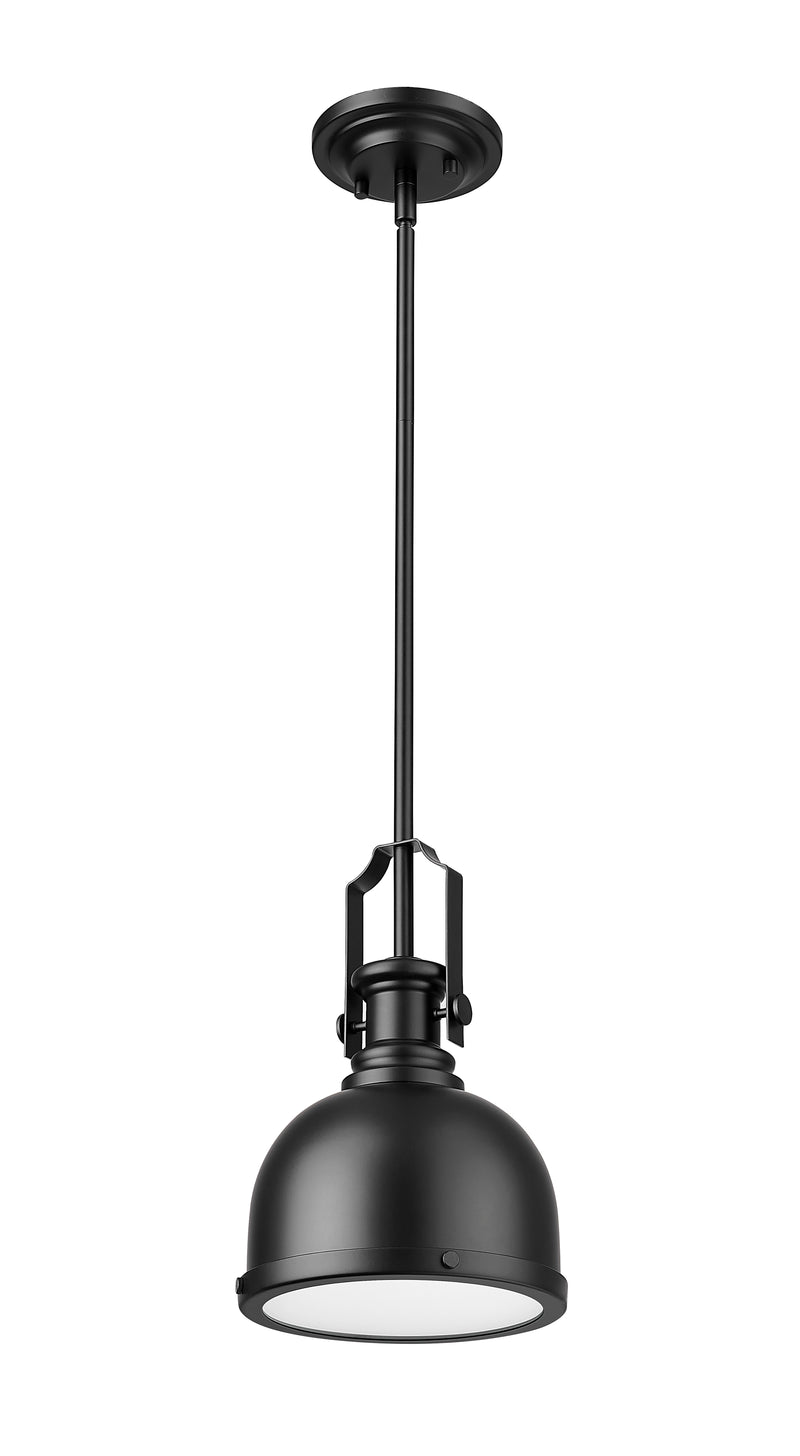 Melange 1 Light 8.25" Pendant in Matte Black
