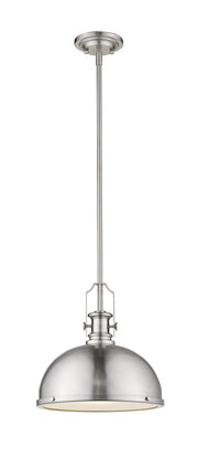 Melange 1 Light 13.25" Pendant in Brushed Nickel