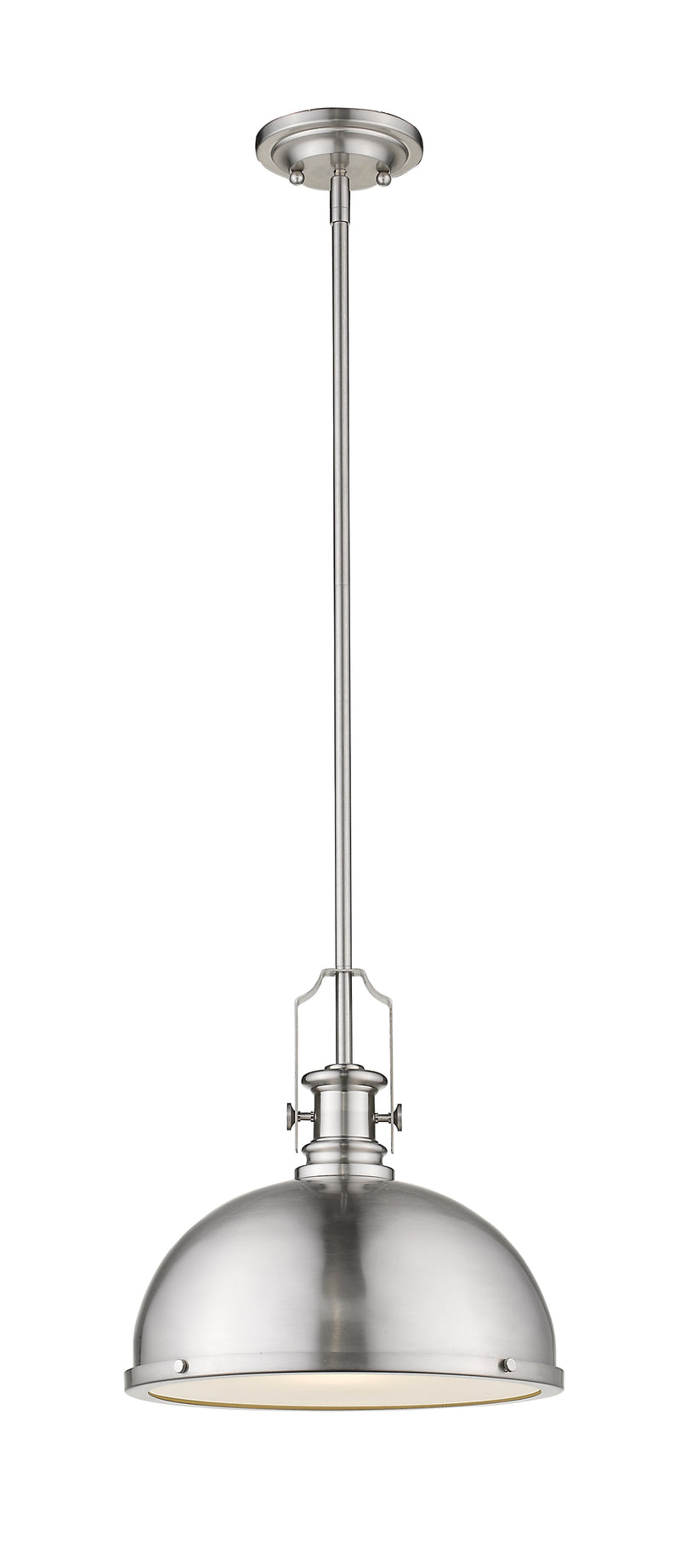 Melange 1 Light 13.25" Pendant in Brushed Nickel
