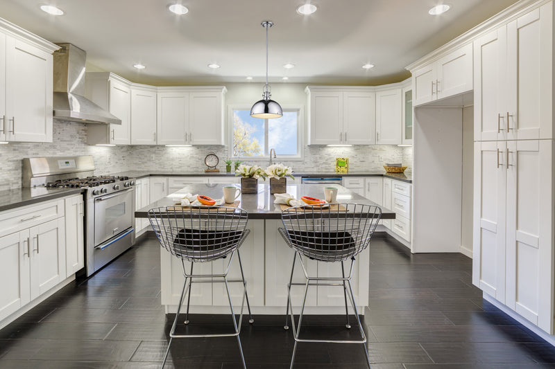 Melange 1 Light 13.25" Pendant in Chrome in a room setting