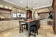Melange 1 Light 13.25" Pendant in Heritage Brass in a room setting