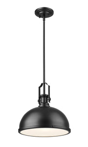 Melange 1 Light 13.25" Pendant in Matte Black