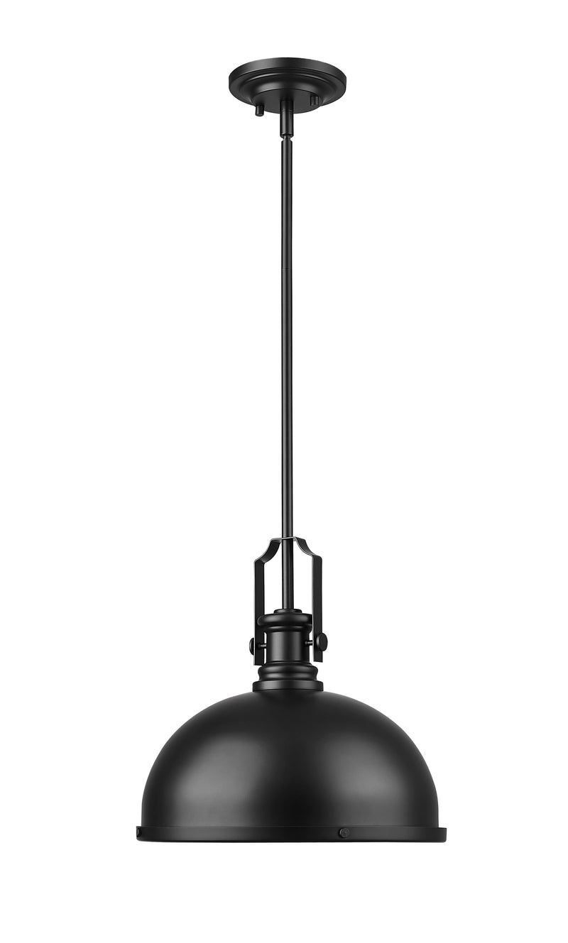 Melange 1 Light 13.25" Pendant in Matte Black