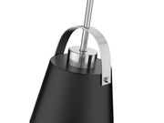 Z-Studio 1 Light 8" Pendant, Metal Shades in Matte Black + Brushed Nickel