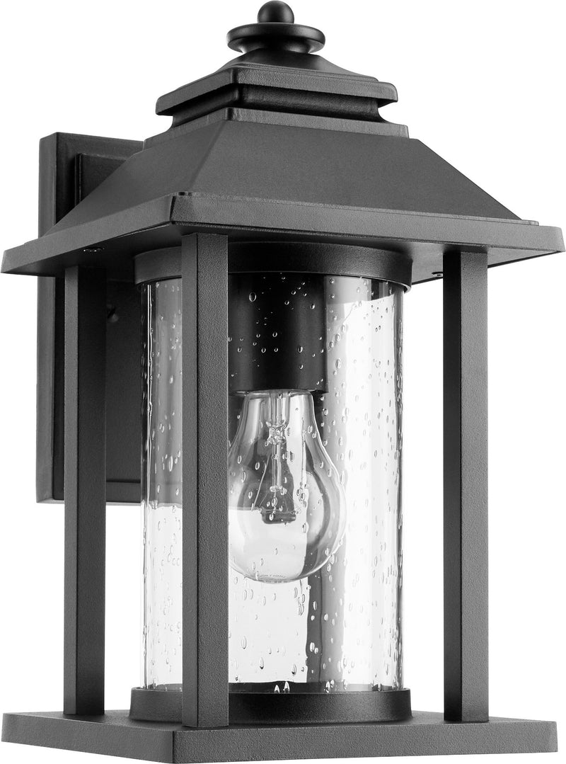 Crusoe 12" Outdoor Wall Lantern in Textured Black