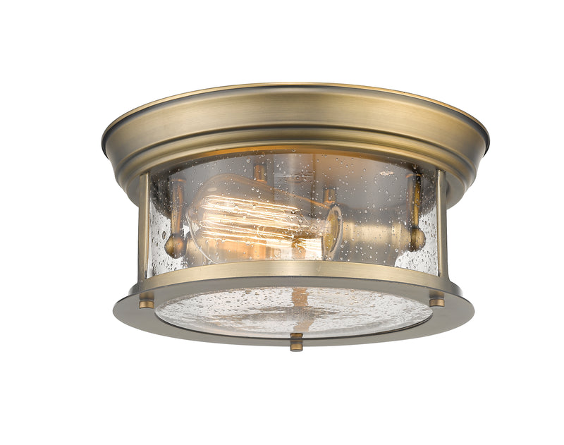 Sonna 2 Light Flush Mount in Heritage Brass