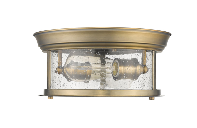 Sonna 2 Light Flush Mount in Heritage Brass