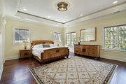 Sonna 2 Light Flush Mount in Heritage Brass in a room setting
