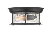 Sonna 2 Light Flush Mount in Matte Black